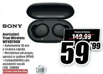 MediaWorld Sony Cuffie senza fili offerta