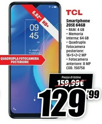 MediaWorld TCL Smartphone android offerta