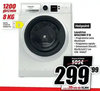 MediaWorld Hotpoint Lavatrici Ariston offerta