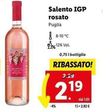 Lidl Salento IGP rosato 0,75 l offerta