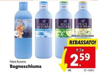 Lidl Felce Azzurra Bagnoschiuma 650 ml offerta