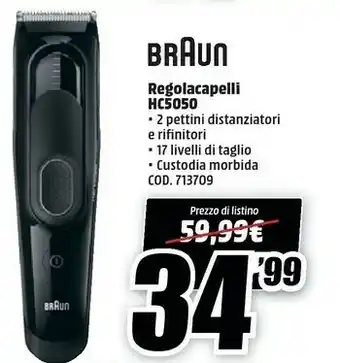 MediaWorld Braun HC5050 Nero offerta