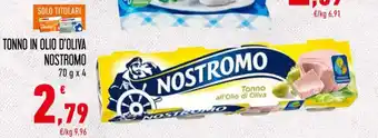 Conad Superstore TONNO IN OLIO D'OLIVA NOSTROMO 70 g x 4 offerta