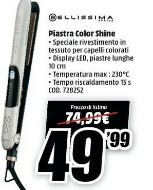 MediaWorld Bellissima Piastra Color Shine offerta