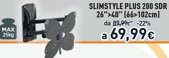 Unieuro Meliconi SlimStyle Plus 200 SDR 101,6 Cm (40") Nero offerta