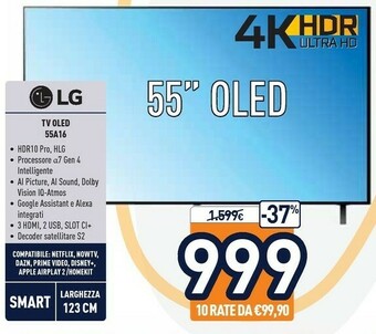 Unieuro LG TV OLED 55A16 offerta