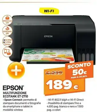 Expert Epson Epson EcoTank ET-2710 offerta