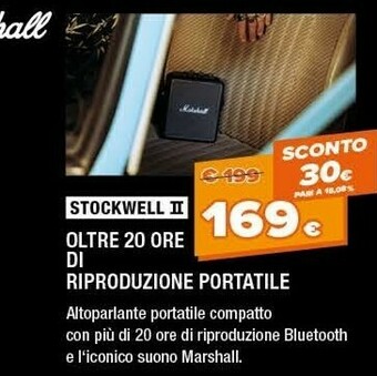 Expert Marshall STOCKWELL II Altoparlante Portatile Stereo Nero offerta