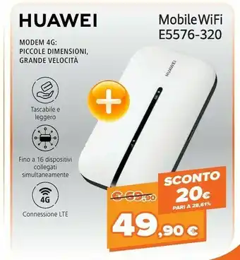 Expert Huawei E5576-320 Apparecchiature Di Rete Wireless Cellulare offerta