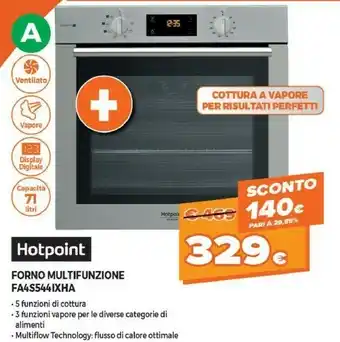 Expert Hotpoint Hotpoint FA4S 544 IX HA Forno elettrico 71 L Acciaio inossidabile A offerta
