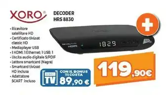 Expert Xoro Decoder HRS 8830 offerta