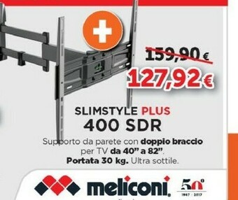 Expert Meliconi SlimStyle Plus 400 SDR 2,08 M (82") Nero offerta