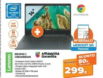 Expert Lenovo Ideapad 3 Chromebook offerta