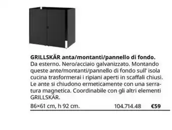 IKEA Grillskar Anta offerta
