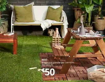 IKEA Reso Tavola Con Panche Per Bambini offerta