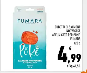 Conad Superstore CUBETTI DI SALMONE NORVEGESE AFFUMICATO PER POKE' FUMARA 120 g offerta