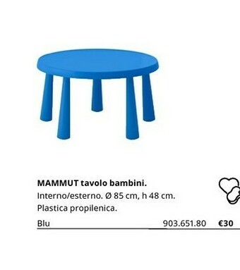 IKEA Mammut Tavolo Bambini offerta
