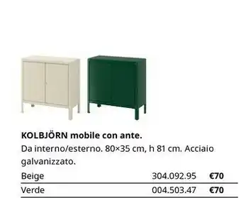 IKEA Kolbjòrn Mobile Con Ante offerta