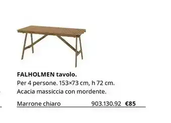 IKEA Falholmen Tavolo offerta