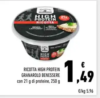 Conad Superstore RICOTTA HIGH PROTEIN GRANAROLO BENESSERE con 21 g 250 g offerta