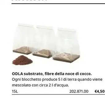 IKEA Odla Substrato,fibre Della Noce Di Cocco offerta