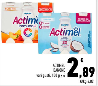 Conad Superstore ACTIMEL DANONE vari gusti, 100 g x 6 offerta