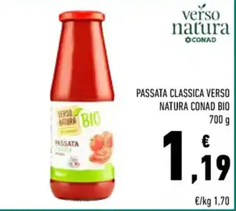Conad Superstore PASSATA CLASSICA VERSO NATURA CONAD BIO 700 g offerta