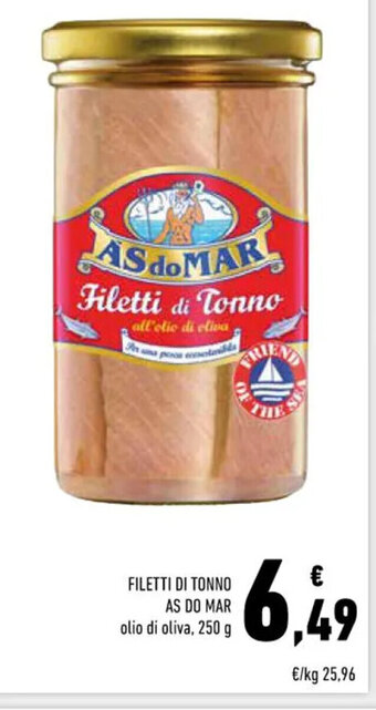 Conad Superstore FILETTI DI TONNO AS DO MAR 250 g offerta