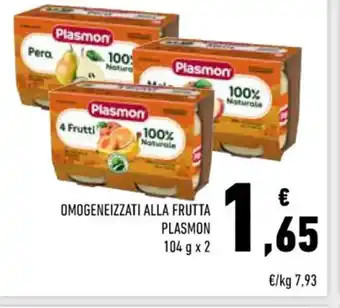 Conad Superstore OMOGENEIZZATI ALLA FRUTTA PLASMON 104 g x 2 offerta