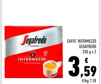 Conad Superstore CAFFE' INTERMEZZO SEGAFREDO 250 g x 2 offerta