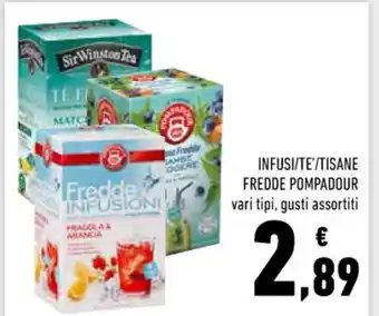 INFUSI/TE/TISANE FREDDE POMPADOUR vari tipi, gusti assortiti