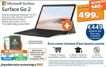 Expert Microsoft Surface Go 2 offerta