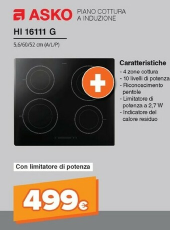 Expert Asko Piano Cottura A Induzione HI 1611 G offerta