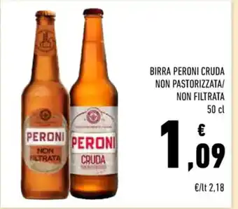 Conad Superstore BIRRA PERONI CRUDA NON PASTORIZZATA/ NON FILTRATA 50 cl offerta