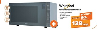 Expert Whirlpool MWP 304 M Superficie Piana Microonde Combinato 30 L 900 W Specchio offerta