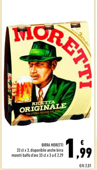 Conad Superstore BIRRA MORETTI 33 cl x 3 offerta