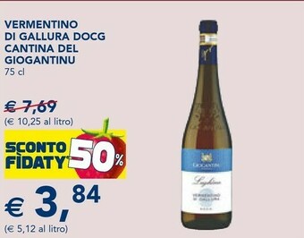 Esselunga Cantina Del Giogantinu Vermentino Di Gallura Docg offerta