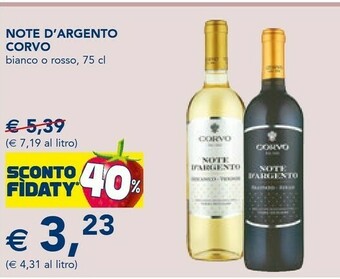 Esselunga Corvo Note D'Argento 750 G(ml) offerta
