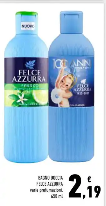 Conad Superstore BAGNO DOCCIA FELCE AZZURRA 650 ml offerta
