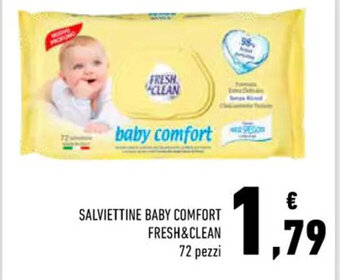 Conad Superstore SALVIETTINE BABY COMFORT FRESH&CLEAN 72 pezzi offerta