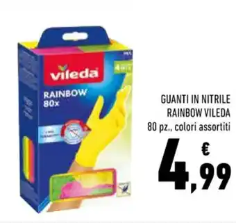 Conad Superstore GUANTI IN NITRILE RAINBOW VILEDA 80 pz., colori assortiti offerta