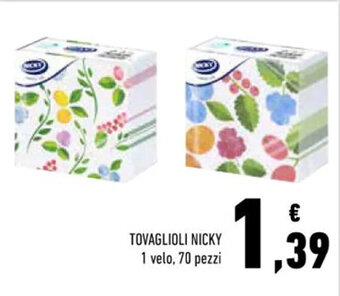 Conad Superstore TOVAGLIOLI NICKY 1 velo, 70 pezzi offerta