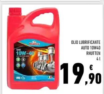 Conad Superstore OLIO LUBRIFICANTE AUTO 10W40 RHUTTEN 4 l offerta
