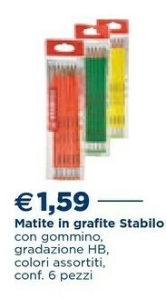 Stabilo Matite In Grafite Con Gommino
