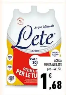 Conad Lete acqua minerale offerta