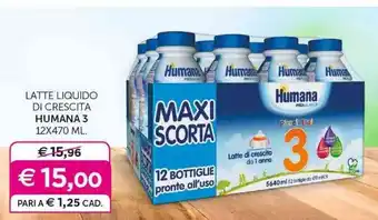 Universo Bimbo LATTE LIQUIDO DI CRESCITA HUMANA 3 12X470 ML. offerta