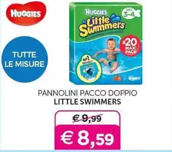 Universo Bimbo HUGGIES PANNOLINI PACCO DOPPIO LITTLE SWIMMERS offerta