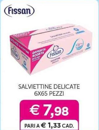 Universo Bimbo Fissan SALVIETTINE DELICATE 6X65 PEZZI offerta