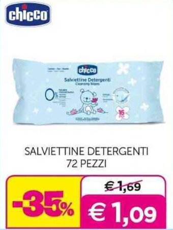 Universo Bimbo chicco SALVIETTINE DETERGENTI 72 PEZZI offerta