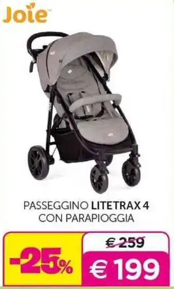 Universo Bimbo Joie PASSEGGINO LITETRAX 4 CON PARAPIOGGIA offerta